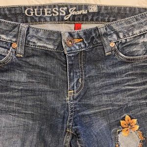 Cute Guess Jeans Distressed embroidered design